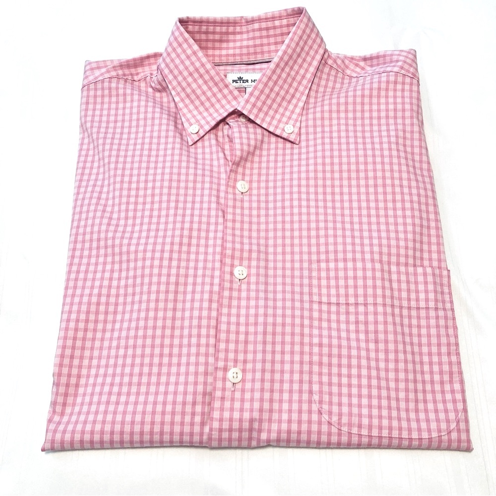 Peter Millar Pink Casual Button Down Size M